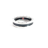 Pre Loved Bvlgari Save The Children Unisex 925 & Black Ceramic Ring Size 12